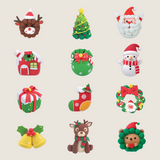 12 Pack XMAS Air Dry Clay Bundle
