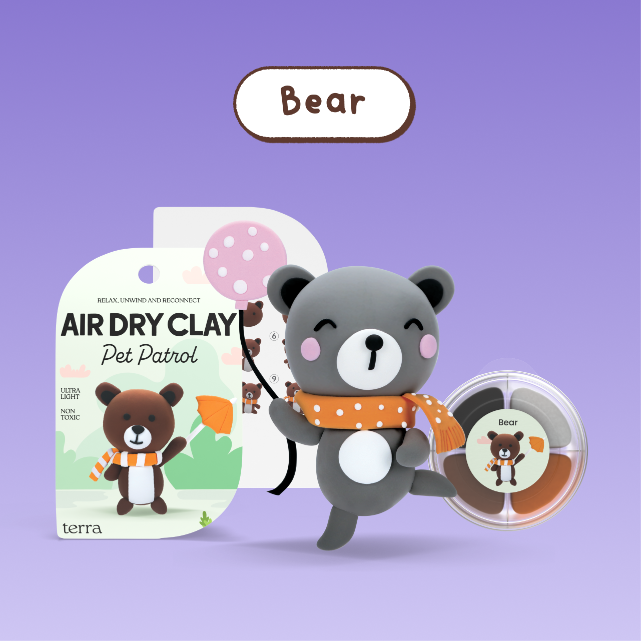 Bear Animal Clay Kit - Pet Patrol - Terra