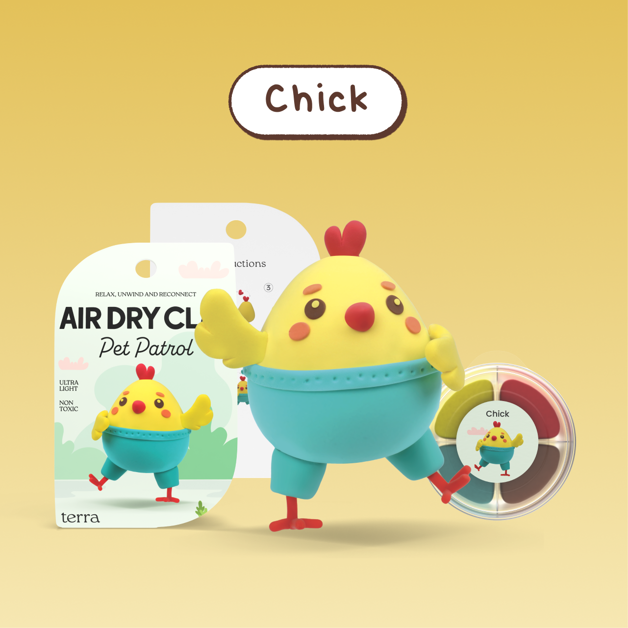 Chick Animal Clay Kit - Pet Patrol - Terra