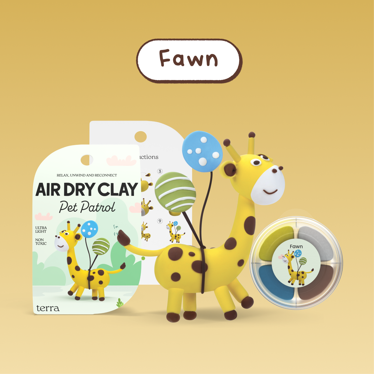 Giraffe Animal Clay Kit - Pet Patrol - Terra