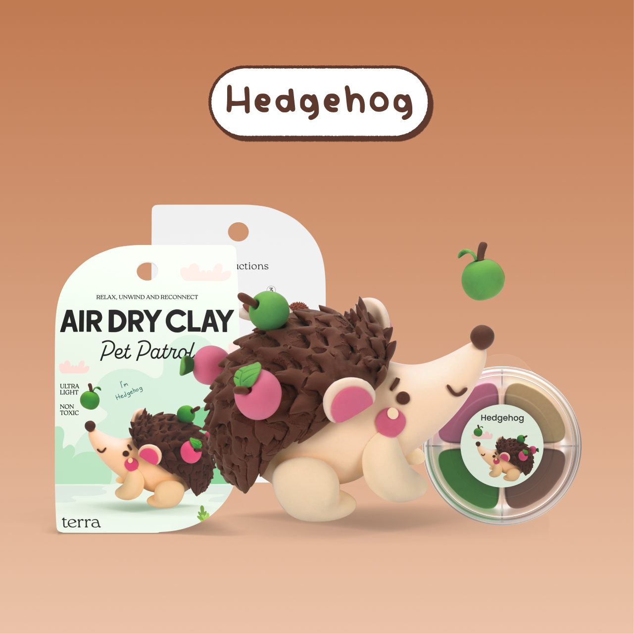 Hedgehog Animal Clay Kit - Pet Patrol - Terra