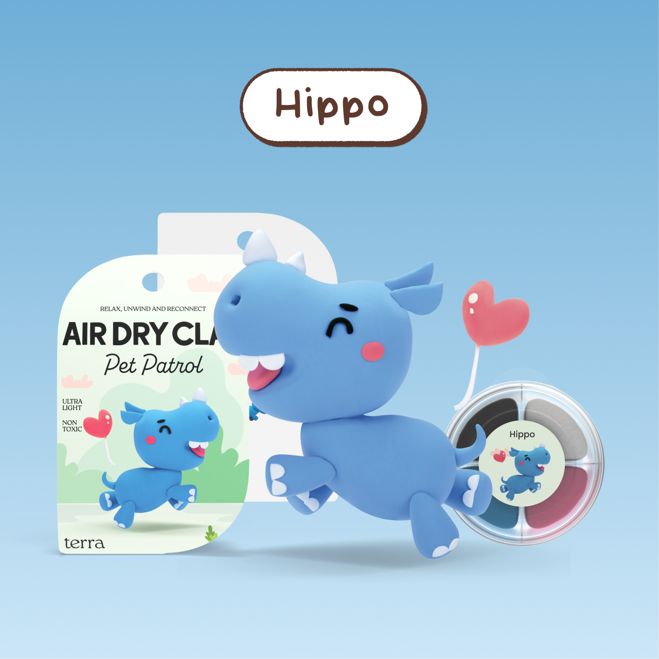 Hippo Animal Clay Kit - Pet Patrol - Terra