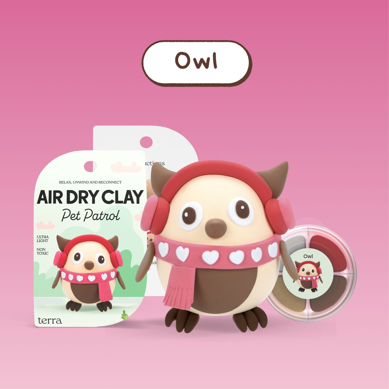 Owl Animal Clay Kit - Pet Patrol - Terra
