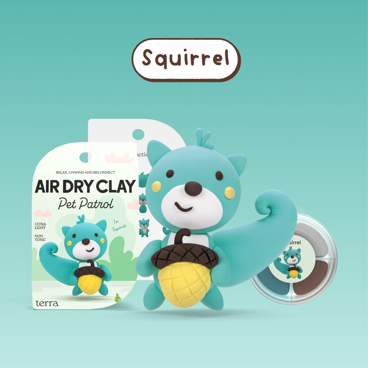 Squirrel Animal Clay Kit - Pet Patrol - Terra