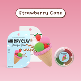 Strawberry Cone Kawaii Ice Cream Clay Kit - Blissful Bites - Terra