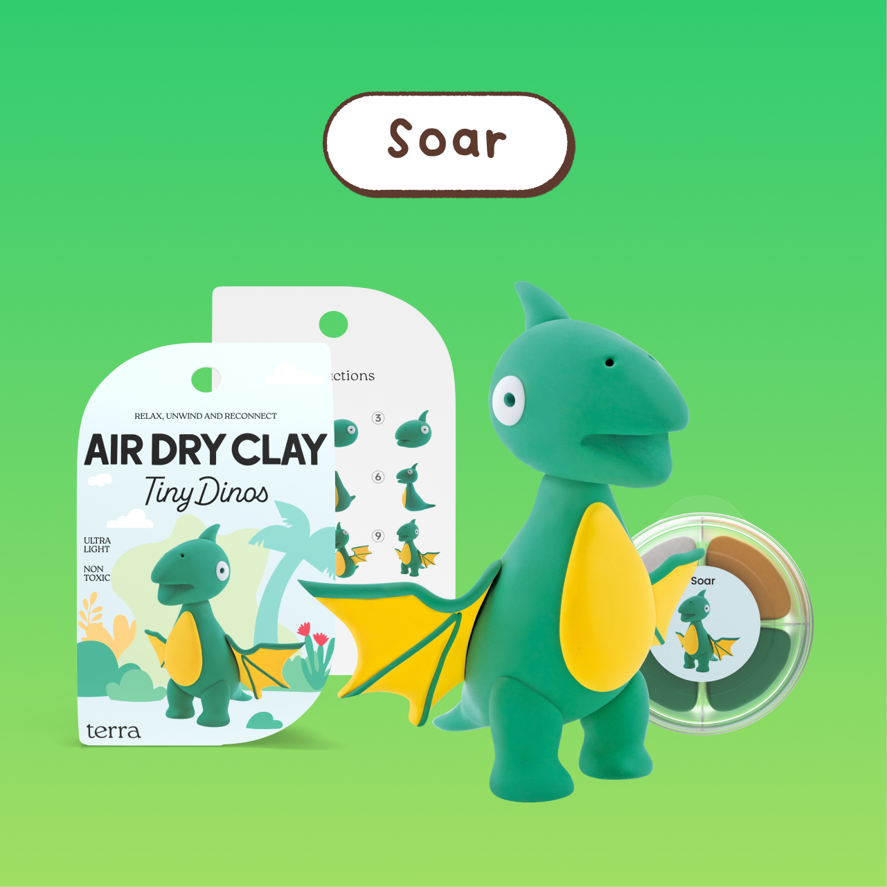 Soar Flying Dinosaur Clay Kit - Tiny Dinos - Terra