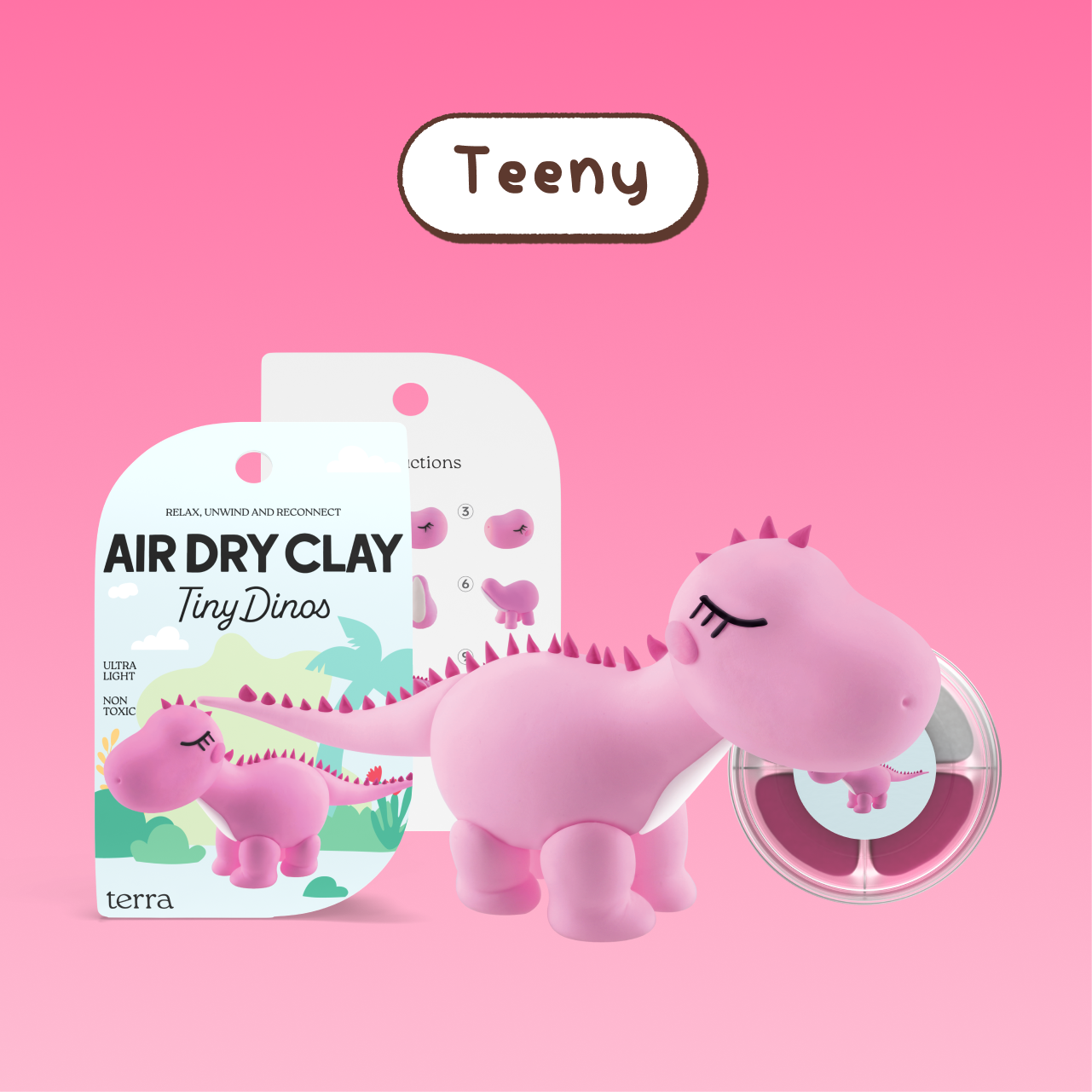 Teeny Mini Dinosaur Clay Kit - Tiny Dinos - Terra
