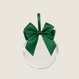 6 Green Ribbon Baubles